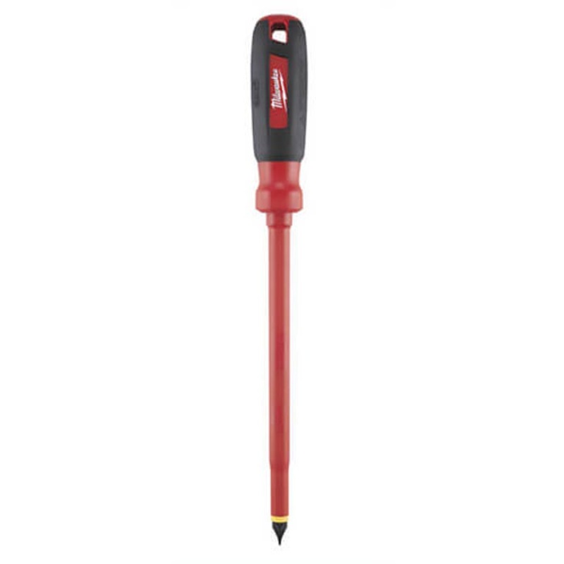 Milwaukee 48-22-2224 Screwdriver, 3/8 in Slotted Point, Steel Shank, Plastic/Rubber Handle
