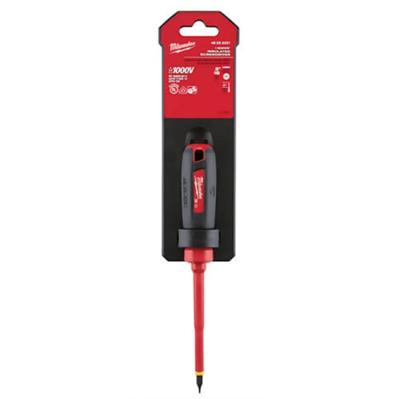 Milwaukee 48-22-2231 Screwdriver, 3/16 in Cabinet Point, Steel Shank, Plastic/Rubber Handle