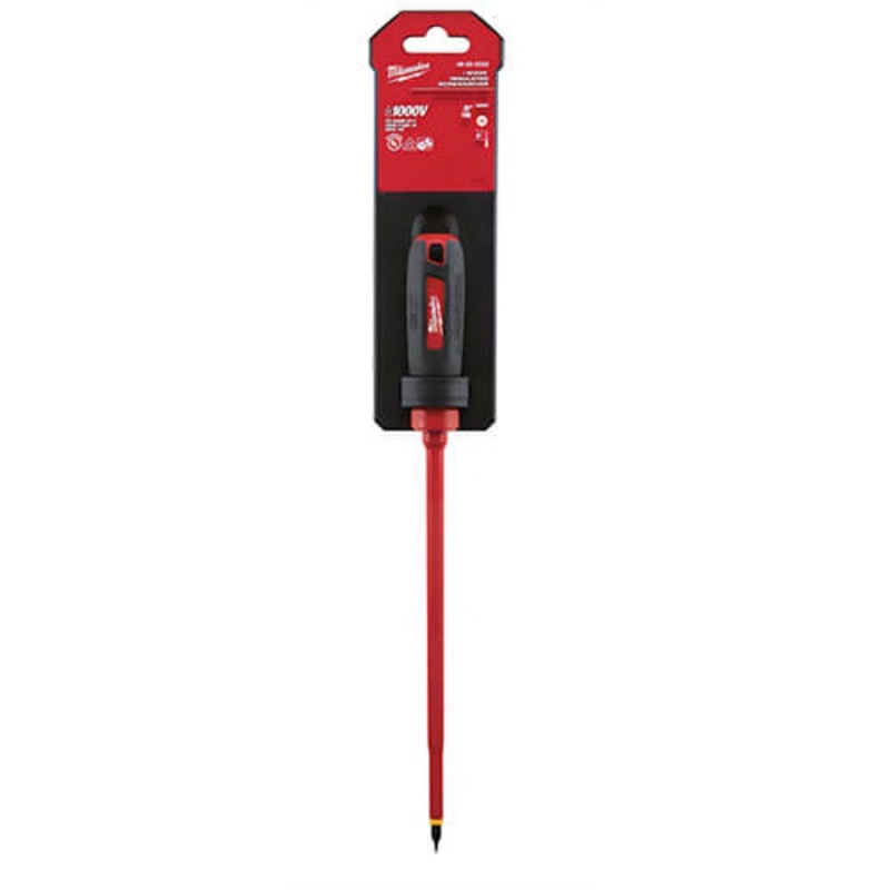 Milwaukee 48-22-2233 Screwdriver, 3/16 in Cabinet Point, Steel Shank, 12 in OAL, Plastic/Rubber Handle