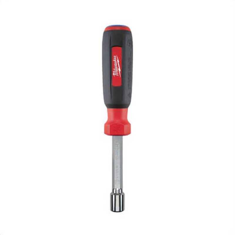 Milwaukee 48-22-2524 HollowCore Magnetic Nut Driver, 3/8 in, Hex Shank, Black/Red, Polished Chrome