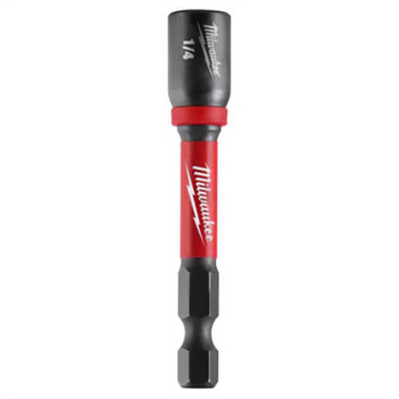 Milwaukee 49-66-0532 ShockWave Impact Duty Magnetic Impact Nut Driver, 1/4 in Chamfered Edge Point, 2-9/16 in OAL