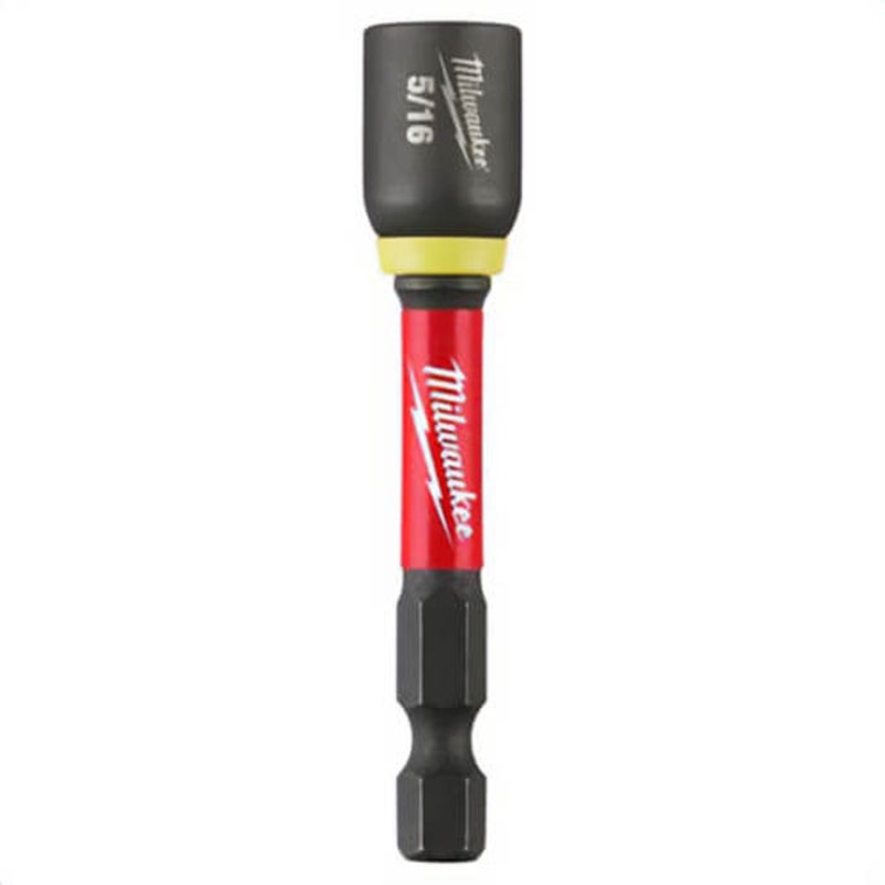 Milwaukee 49-66-0533 ShockWave Impact Duty Magnetic Impact Nut Driver, 5/16 in Chamfered Edge Point, 2-9/16 in OAL