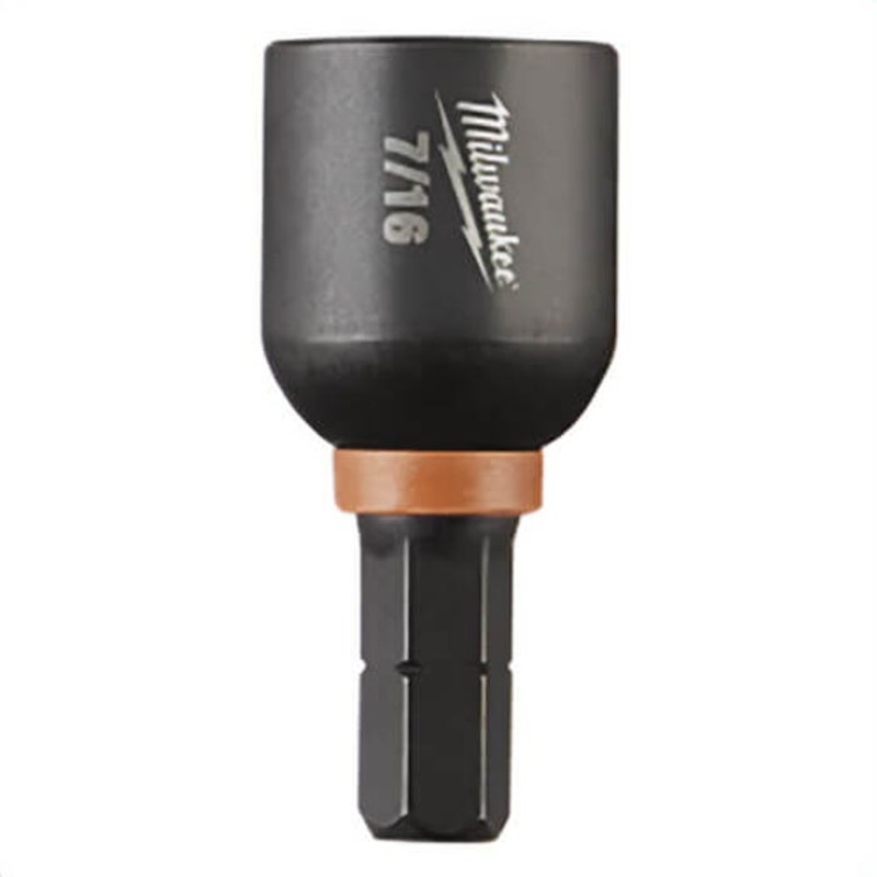 Milwaukee 49-66-4516 ShockWave Impact Duty Magnetic Insert Nut Driver, 7/16 in Drive, 7/16 in Hex, 3 pk