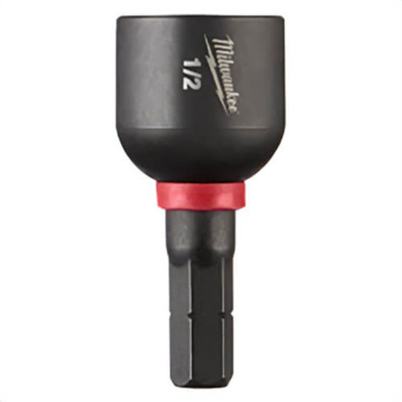 Milwaukee 49-66-4517 ShockWave Impact Duty Magnetic Insert Nut Driver, 1/2 in Drive, 1/2 in Hex