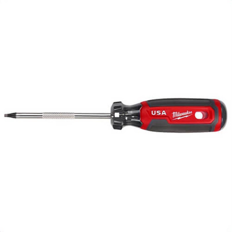 Milwaukee MT218 Standard Screwdriver, #2 Point Square Point, 8.3 in OAL, Acetate Handle, Chrome