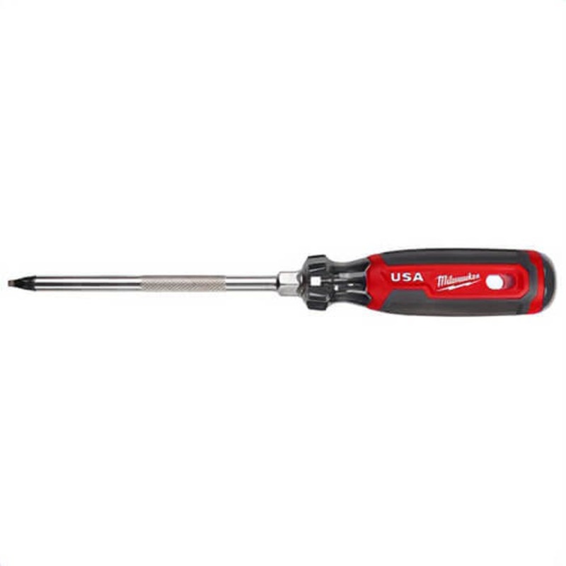 Milwaukee MT219 Standard Screwdriver, #3 Point Square Point, 11 in OAL, Acetate Handle, Chrome