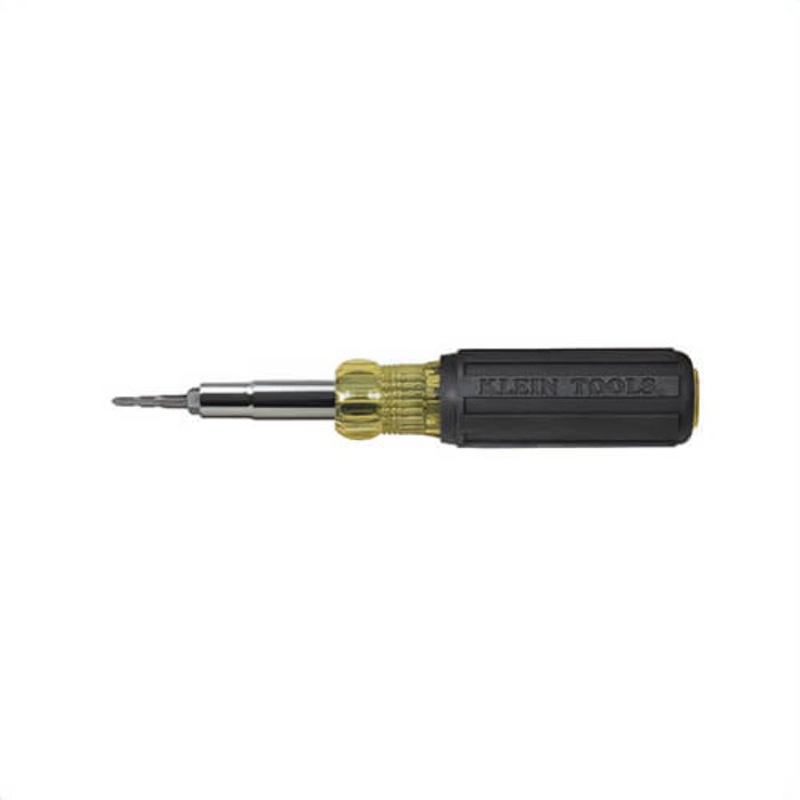 Klein 32517 Multi-Bit Tap Tool Driver, Black/Yellow Cushion Grip Handle