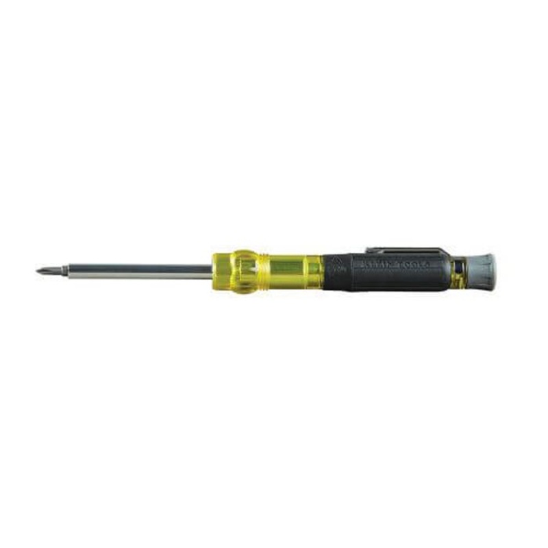 Klein 32613 3-in-1 Pocket Screwdriver, 4 pcs, #0, 1/8 in Range, Cushion Grip Handle, Steel