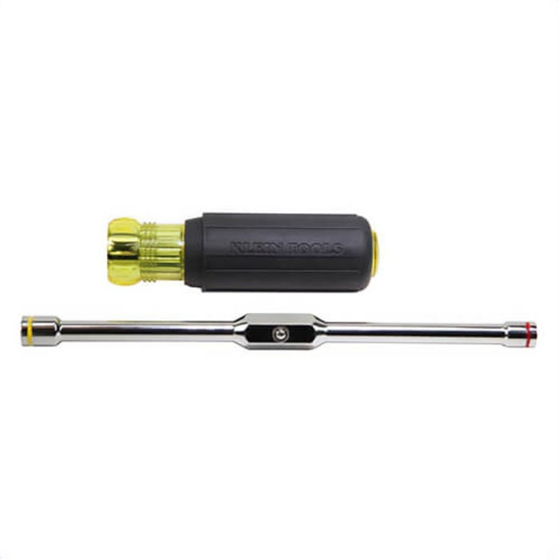 Klein 65064 2-in-1 Heavy Duty Nut Driver, 1/4 in, 5/16 in, Hex Shank, Cushion Grip Handle