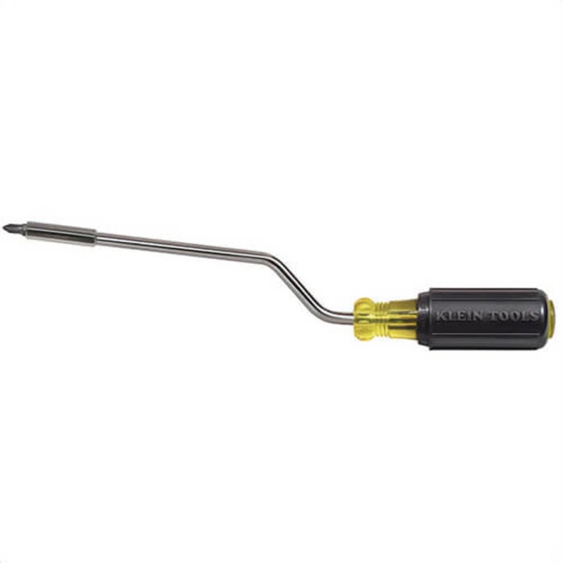 Klein 67100 Screwdriver, 2-in-1 interchangeable, Series: Rapi-Driv, Imperial, Phillips/Slotted Bit, 9-3/4 in OAL