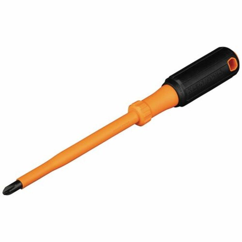Klein 6876INS Insulated Screwdriver, #3 Phillips Tip, 6 in Shank