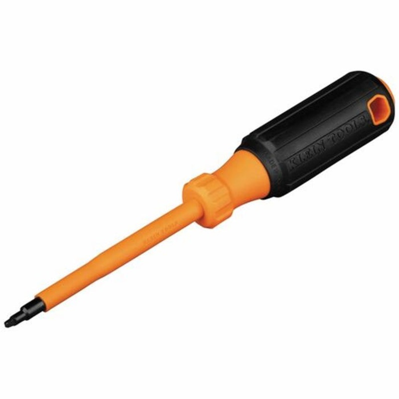 Klein 6884INS Insulated Screwdriver, #1 Square Tip, 4 in Shank
