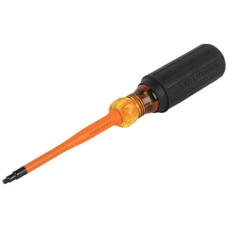 Klein 6944INS Insulated Screwdriver, #2 Point Square Point, 8.31 in OAL, Rubber Handle
