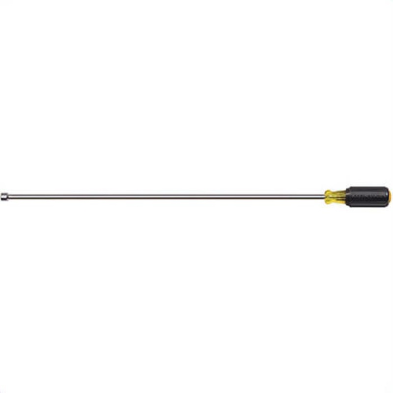 Klein Cushion-Grip 618-5/16M Magnetic Nut Driver, 5/16 in, Hollow Shank, Cushion Grip Handle, Polished Chrome