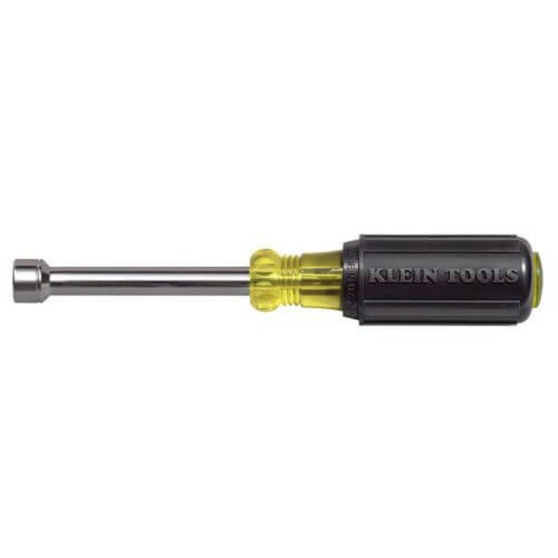 Klein Cushion-Grip 630-10MM Nut Driver, 10 mm, Hollow Shank, Blue Cushion Grip Handle, ANSI/ASME Specified, Polished Chrome