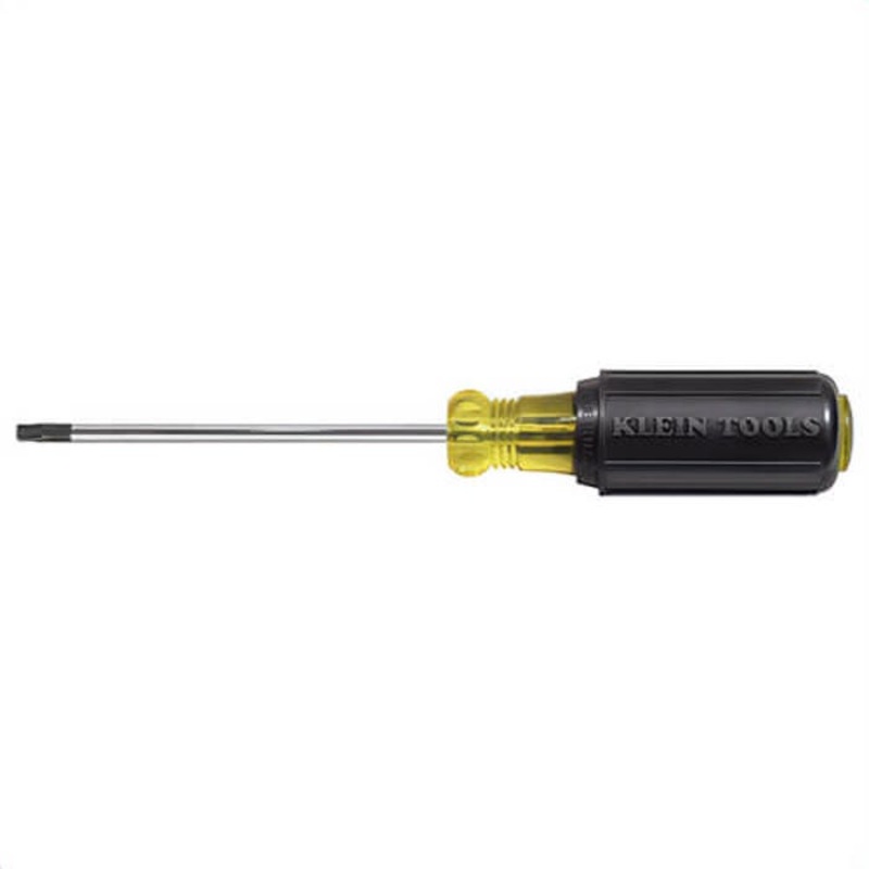 Klein Torx 19544 Screwdriver, T25 Torx Point, Steel Shank, 8.313 in OAL, Acetate Handle, Polished Chrome, ANSI/ASME Specified