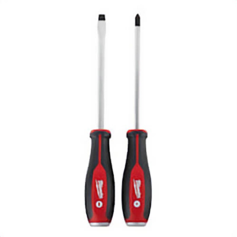 Milwaukee 48-22-2702 Demolition Screwdriver Set, 2 pc, Forged Steel/Plastic/Rubber