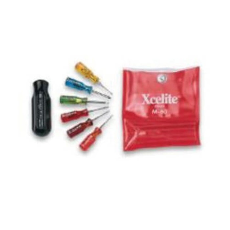 Weller Xcelite M60N Screwdriver Set, Mini, Imperial, 7 pc, Fluted, Screwdriver Types Included: Phillips/Slotted, ESD-Safe: No