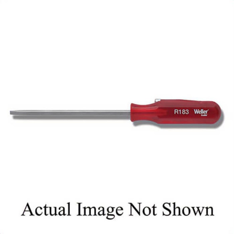 Weller Xcelite R183N Screwdriver, Imperial, Slotted Point, 1/8 in Point, 5-1/4 in OAL, Round Shank, 3 in Shank Length