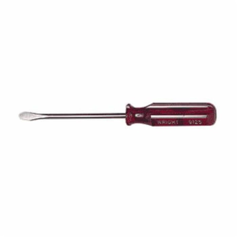 Wright 9123 Screwdriver, 1/4 in Slotted, Alloy Steel Shank