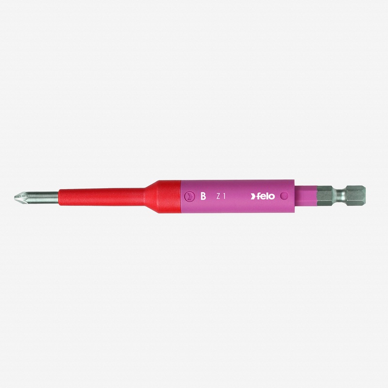 Felo Insulated Plus-Minus (PZ/SL) VDE Safety Bit, #1 x 115mm