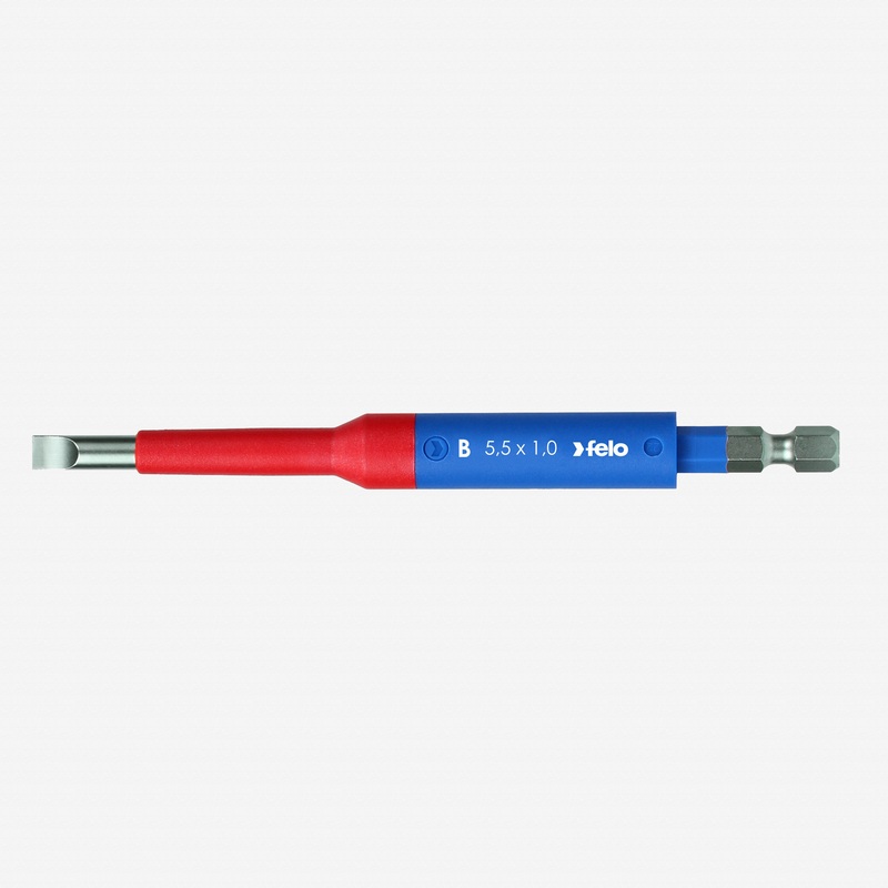 Felo Insulated Slotted VDE Safety Bit, 5.5 x 115mm