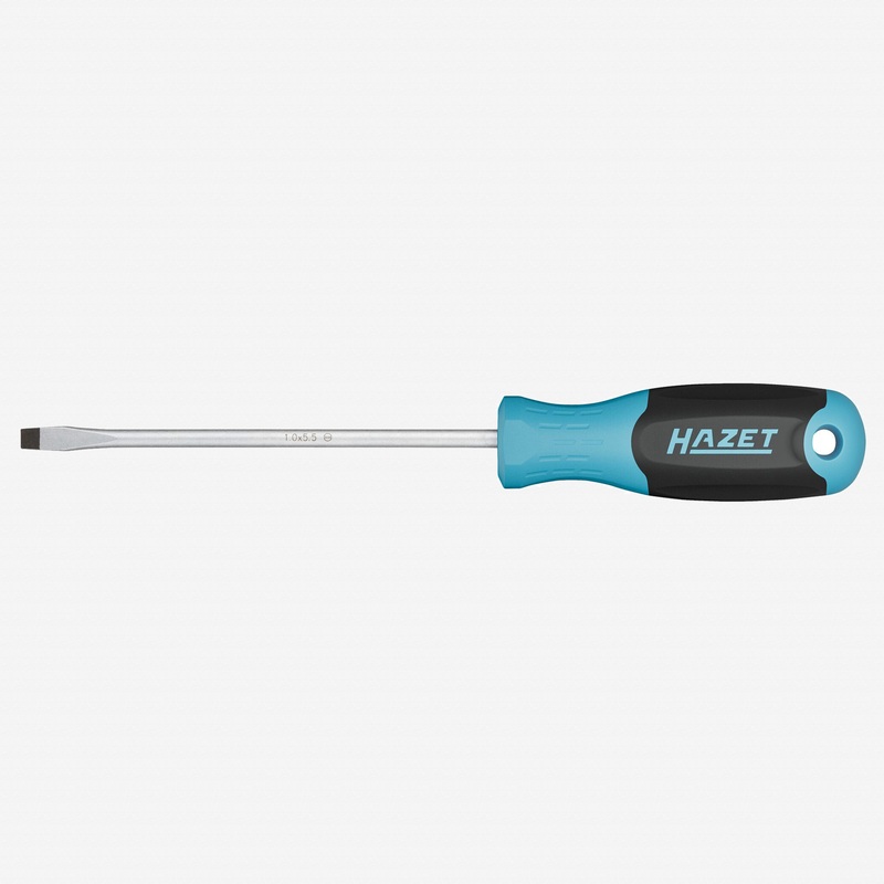Hazet 811-55 Slotted Screwdriver with 3K Handle, 5.5 x 125 mm