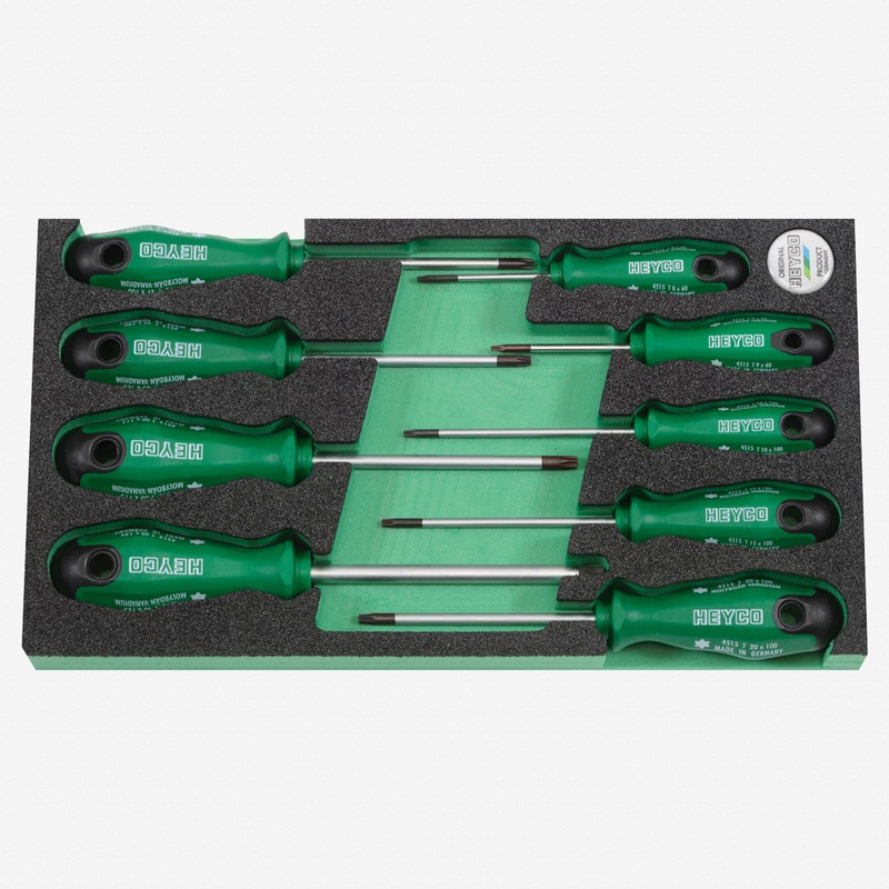 Heyco Torx Screwdriver Set with 2K Handle, 9 Pieces