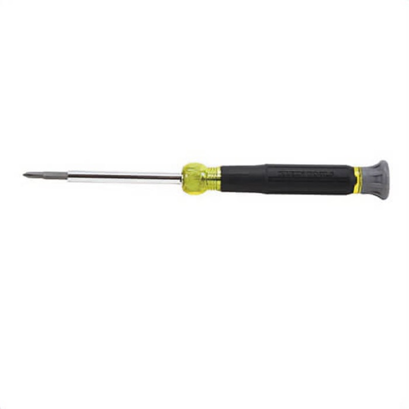Klein 32581 4-in-1 Rotating Electronic Screwdriver with Rotating Cap, 3 pc, Cushion Grip Handle, Steel