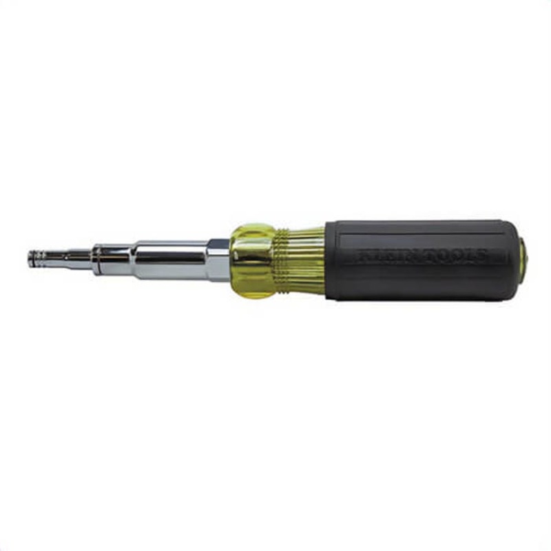 Klein 32800 6-in-1 Heavy Duty Multi-Nut Driver, 3/16, 1/4, 5/16, 3/8, 7/16 and 9/16 in, Hollow Shank, Black
