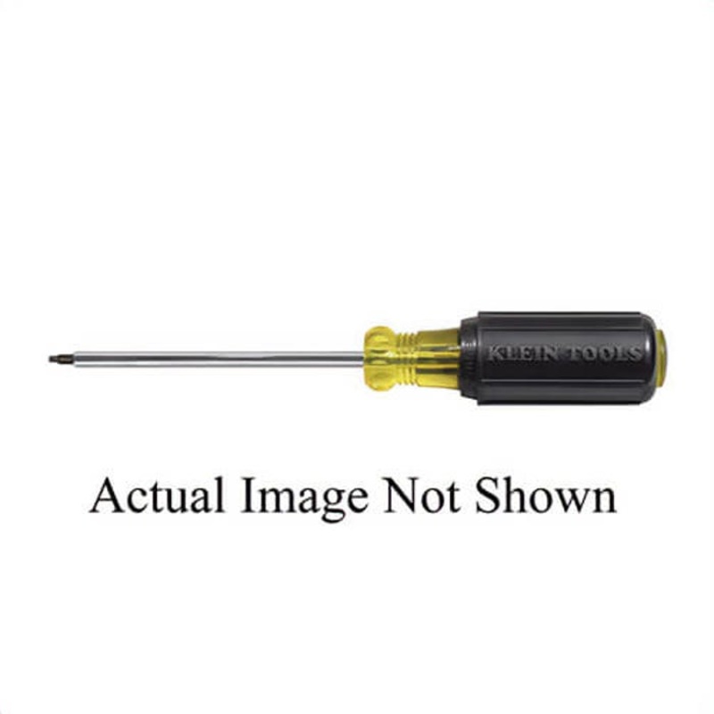 Klein Cushion-Grip 665 Screwdriver, #1 Square Recessed Point, 11-3/4 in OAL, Polished Chrome, ANSI/ASME Specified