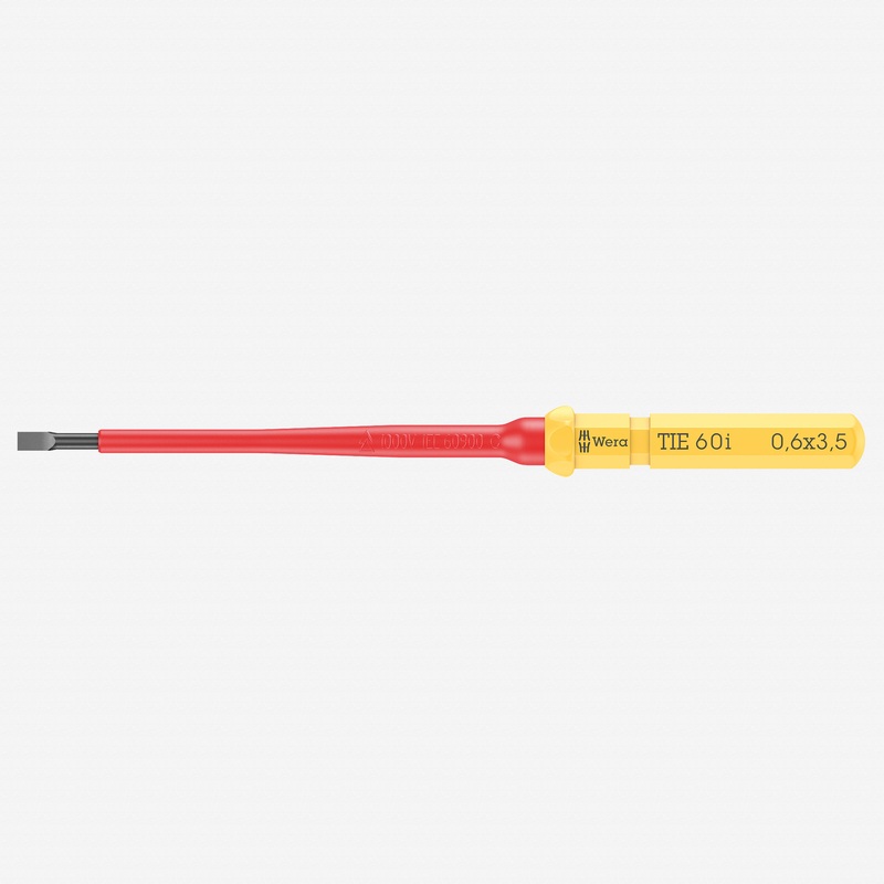 Wera 006502 KK VDE 60 i Insulated Blade for Slotted Screws, 0.6 x 3.5 x 157 mm