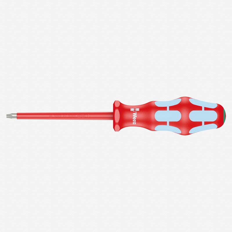 Wera 022765 Kraftform Plus VDE Stainless Steel Torx Screwdriver, T25 x 100 mm