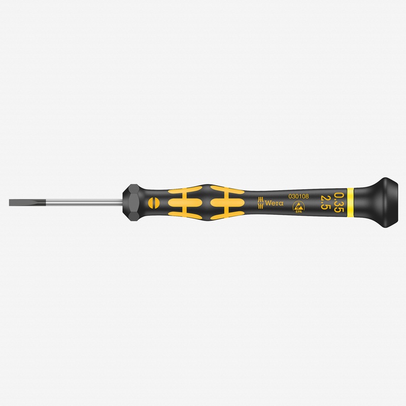 Wera 030108 2.5 x 40mm ESD Safe Micro Slotted Screwdriver