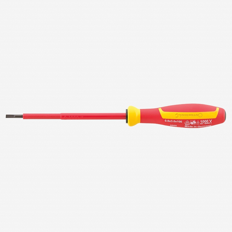 Stahlwille 4660 Insulated Slotted Screwdriver VDE DRALL+, 6.5 x 150mm