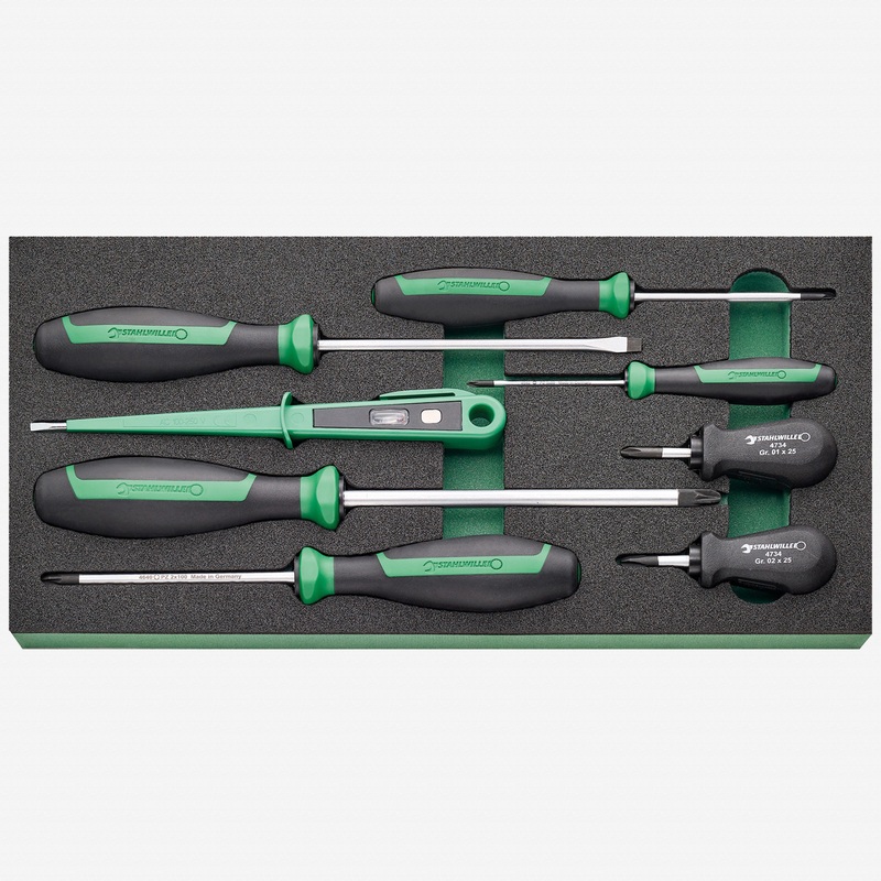 Stahlwille TCS 12 821/8 Screwdriver Set in Foam Tray, 9 Pieces