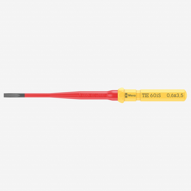 Wera 006506 KK VDE 60 iS Insulated Blade for Slotted Screws, 0.6 x 3.5 x 157 mm