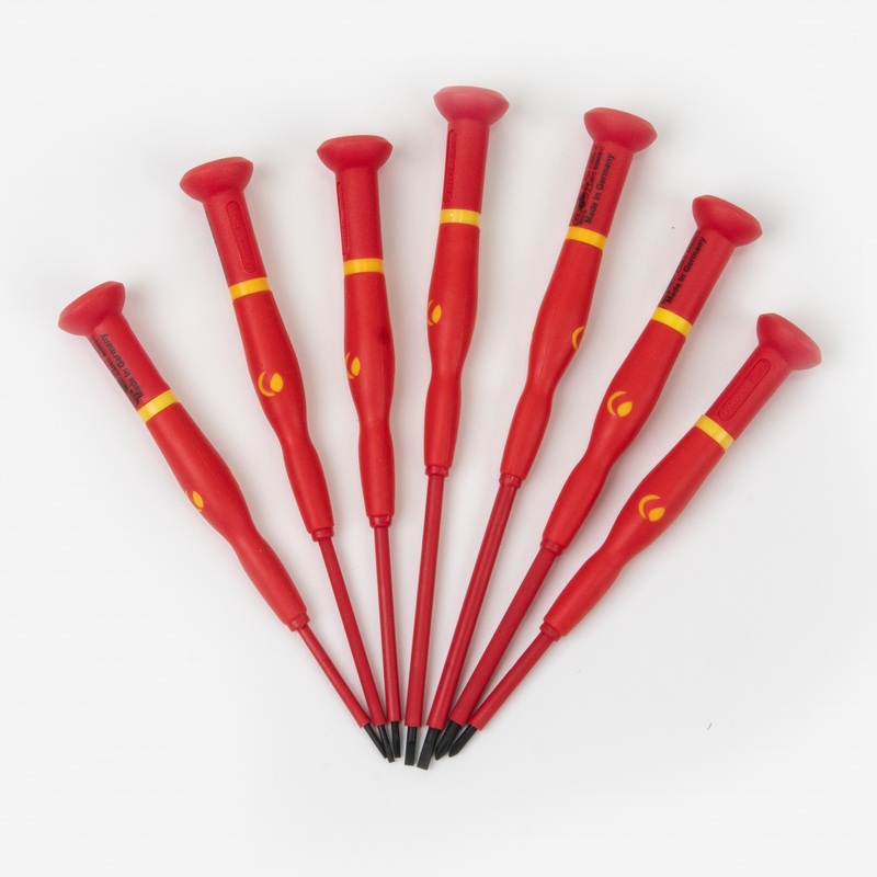 Witte Pro Wittron VDE Slotted and Phillips Screwdriver Set, 7 Pieces