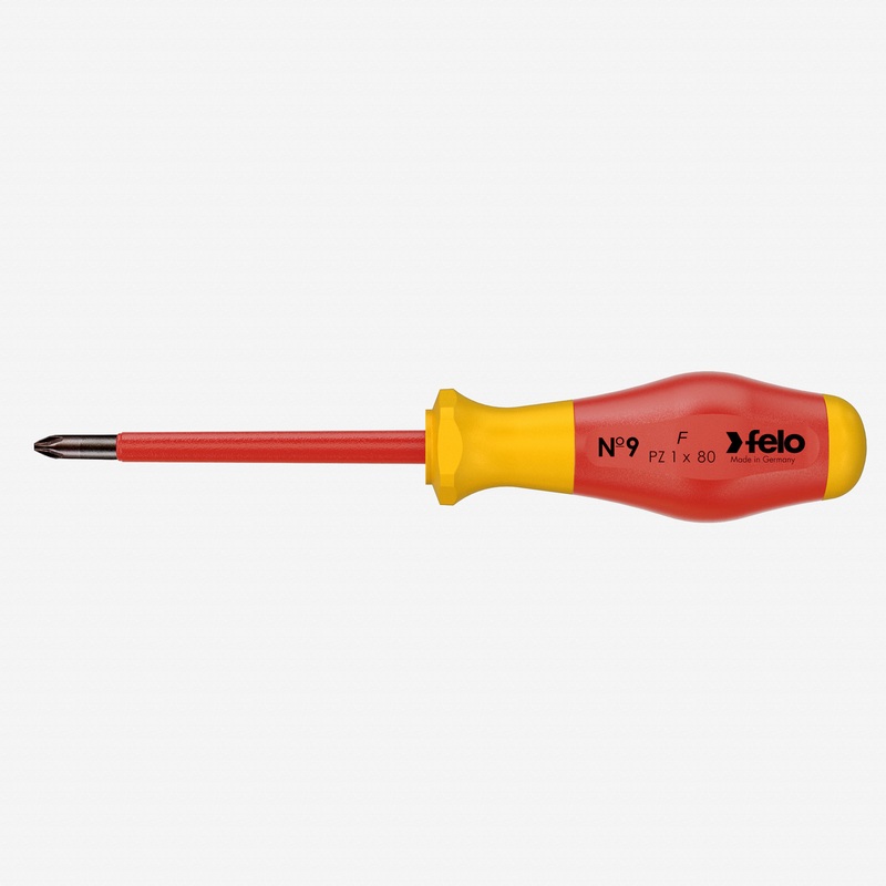 Felo No. 9 VDE Pozidriv #1 x 80mm Screwdriver