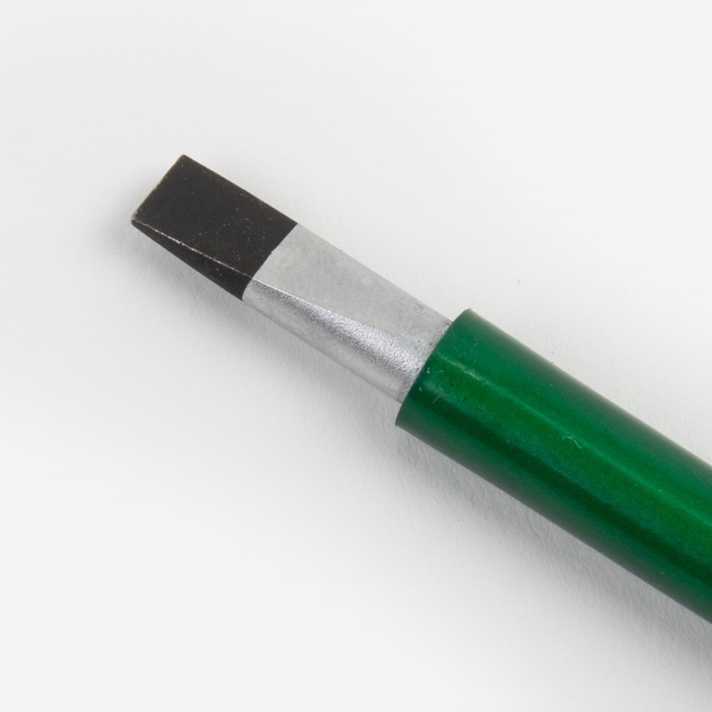 Heyco Slotted Screwdriver with Acetate Handle, 5.0 x 195mm with Wrapped Blade