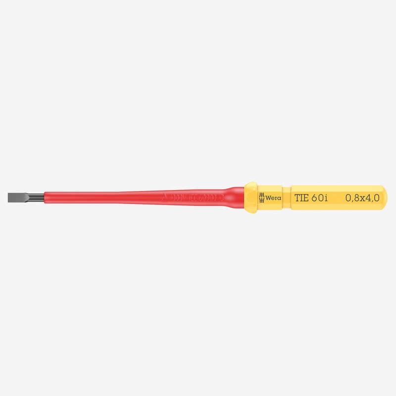Wera 006503 KK VDE 60 i Insulated Blade for Slotted Screws, 0.8 x 4.0 x 157 mm