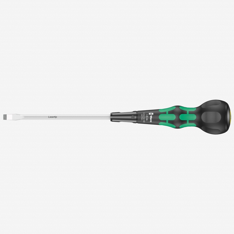 Wera 007901 Kraftform Ball-Grip Slotted Screwdriver, 1.0 x 6.0 x 150 mm