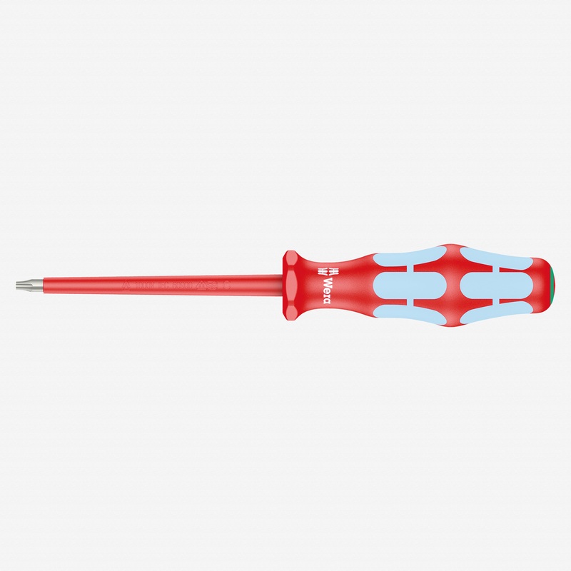 Wera 022762 Kraftform Plus VDE Stainless Steel Torx Screwdriver, T10 x 80 mm