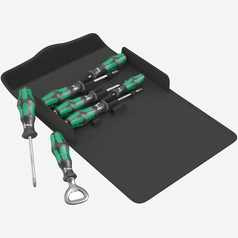 Wera 105625 Kraftform Plus 300/7 Screwdriver Set 3, PH/SL/PZ, 7 Pieces