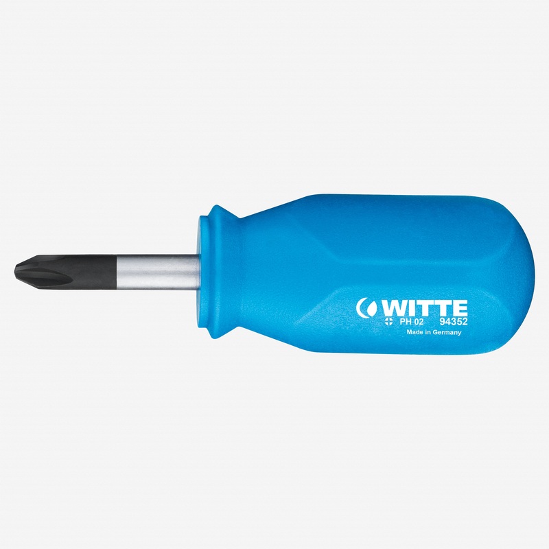 Witte Pro Phillips Stubby Screwdriver, #2 x 25mm