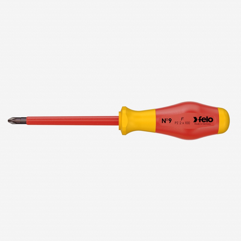 Felo No. 9 VDE Pozidriv #2 x 100mm Screwdriver
