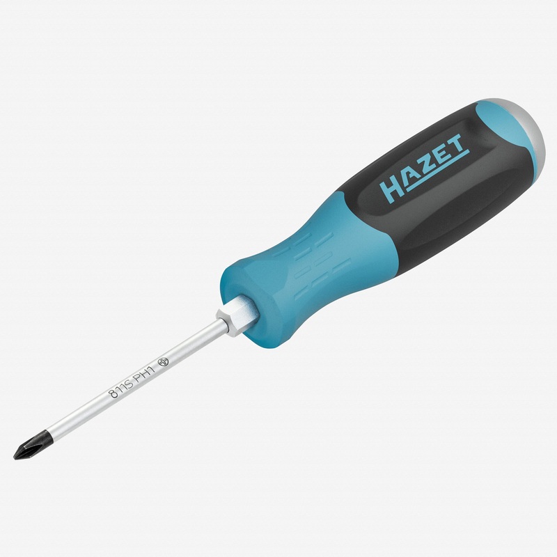 Hazet 811S-PH1 Phillips #1 Screwdriver with 3K Handle and Striking Cap