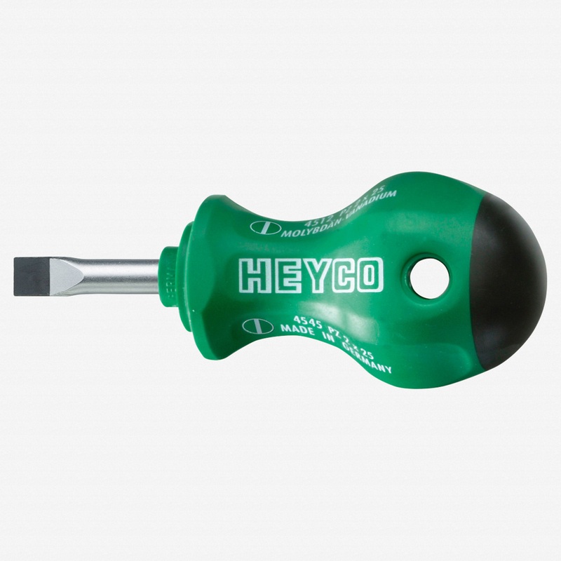 Heyco Slotted Stubby Screwdriver with 2K Handle, 3.5mm