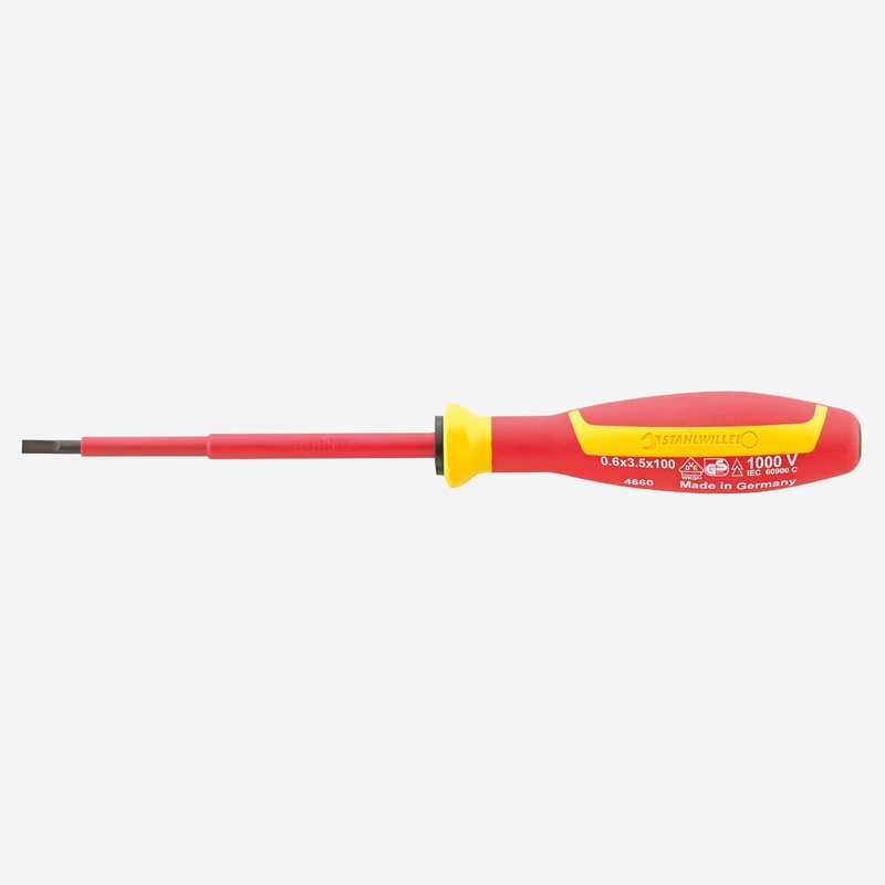 Stahlwille 4660 Insulated Slotted Screwdriver VDE DRALL+, 3 x 100mm