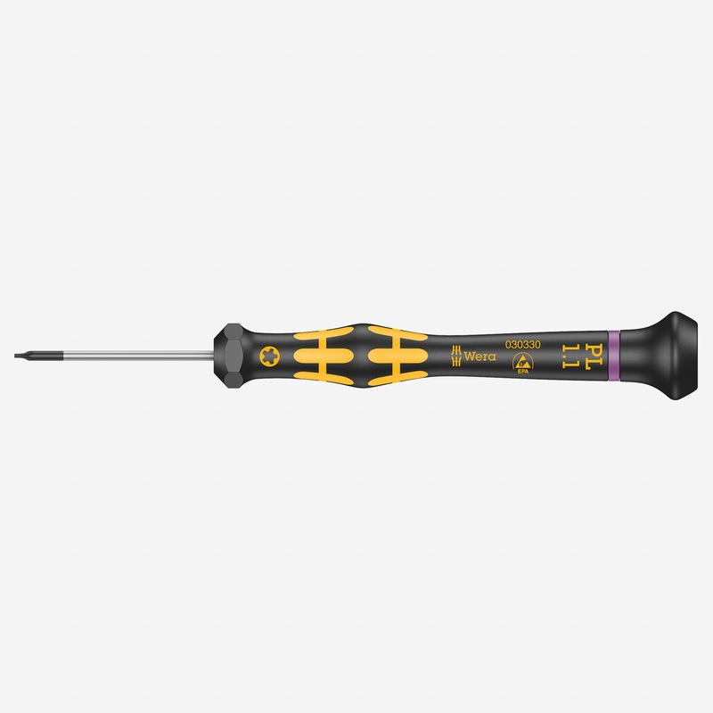 Wera 030330 Kraftform Micro ESD Pentalobe Precision Screwdriver, PL3 (1.1mm)